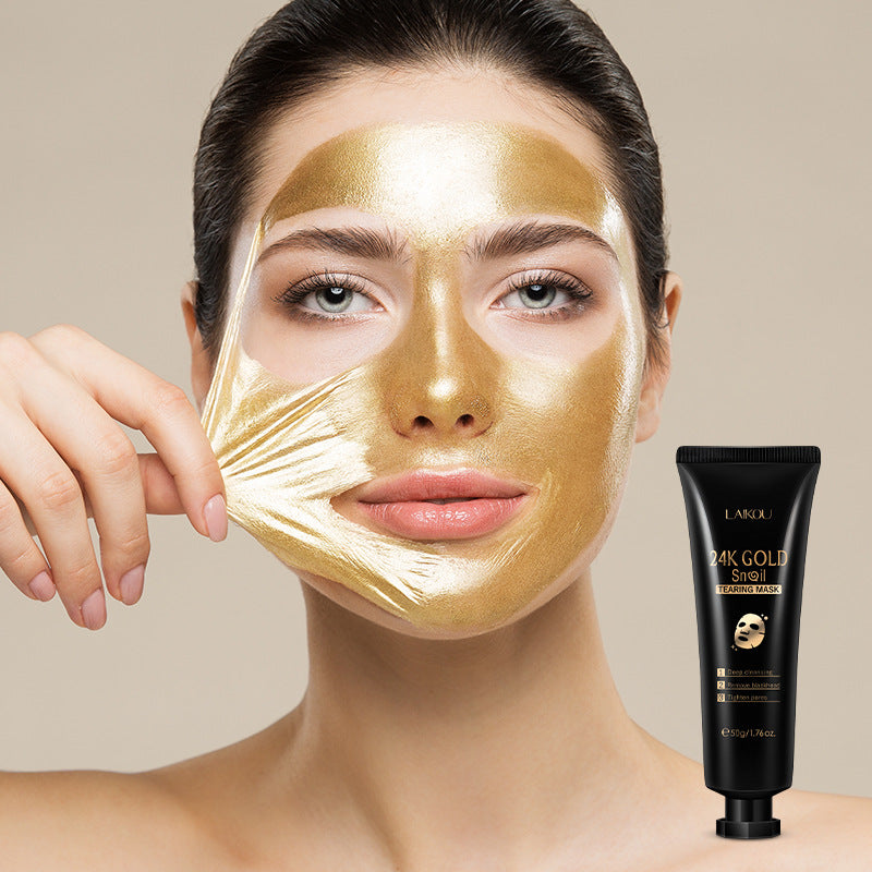 DEEPUNITY Gold Foil Snail Tear-Off Mask Hydrating