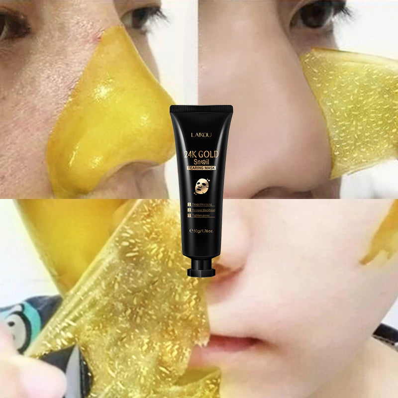 DEEPUNITY Gold Foil Snail Tear-Off Mask Hydrating